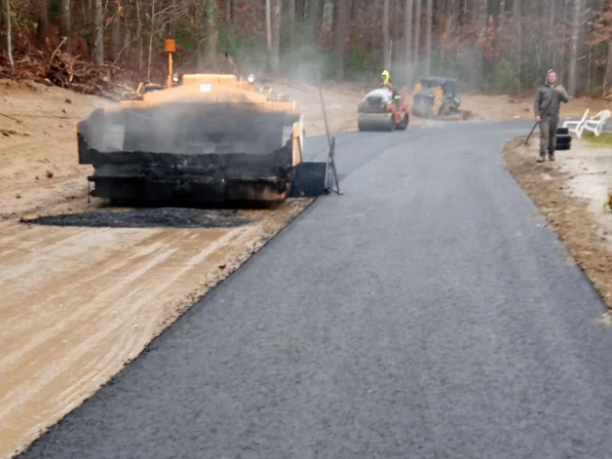 a road being paved